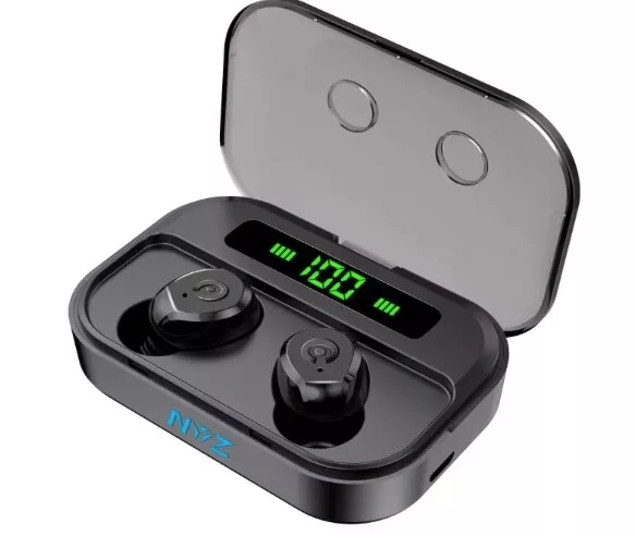 NYZ WIRELESS BLUETOOTH Earbuds Battery Display 70H Playtime IPX7 Waterprooof 14.80 PicClick UK