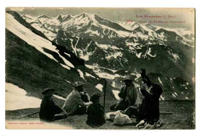 CPA 65 Hautes-Pyrénées Pastry Meals in the Animated Mountain