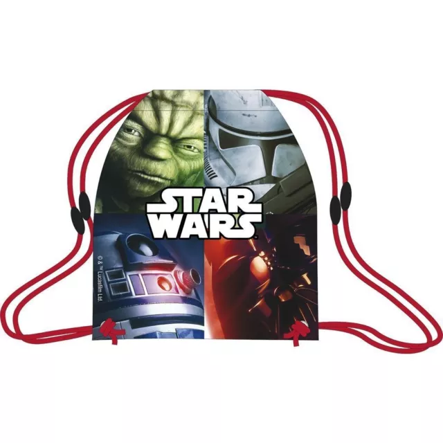 BORSA STAR WARS Sacca con corda Star Wars Logo ORIGINALE