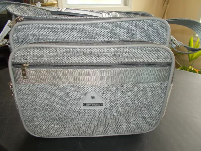 Samsonite Gray Profile Tweed Shoulder Bag Carry-on Luggage