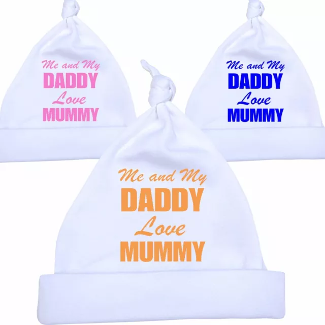 BabyPrem Me Daddy I Love MUMMY Baby Clothes KNOTTED HAT Boys Girls Gifts Present