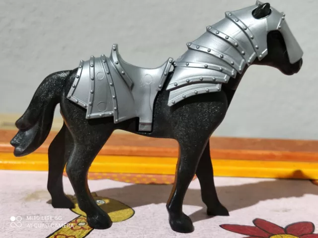 Playmobil Figura Caballo De Batalla Medieval Caballos Medievales Armadura Galos