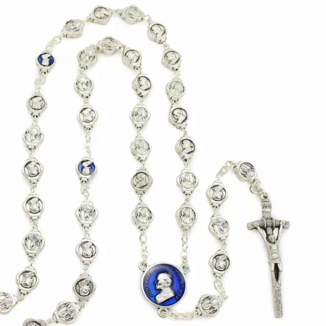 Rosary Metal Beads St. John Paul II Pope Benedict XVI