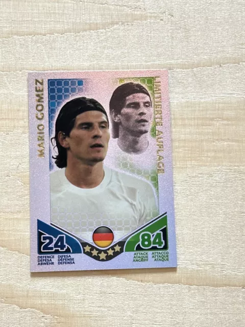 Match Attax England World Stars 2010 Mario Gomez Limited Edition