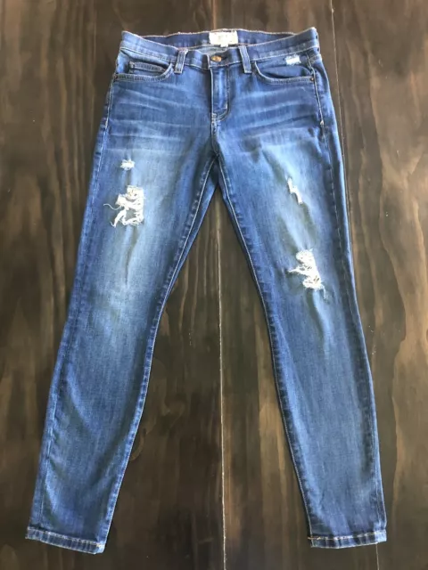 Current/Elliott Sz 27 Denim Jeans The Stilletto Niagara Destroy  Distressed USA