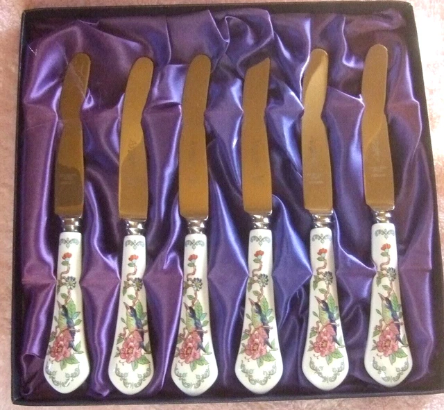 Aynsley Pembroke Knives Bone China Never Used Set of Six