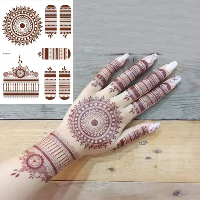 New Henna  Long Lasting Bridal Temporary Tattoo Waterproof Body Art Stickers DIY