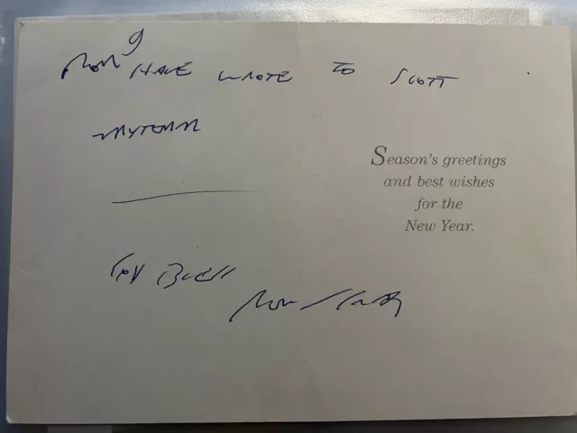 Ron Kray Signed Xmas Card. Very Rare Opportunity To Buy A Piece Of History