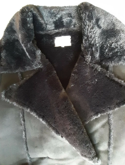 CAPPOTTO SCAMOSCIATO NERO tg L Piazza Italia con peliiccia interna EUR 15 00 PicClick IT
