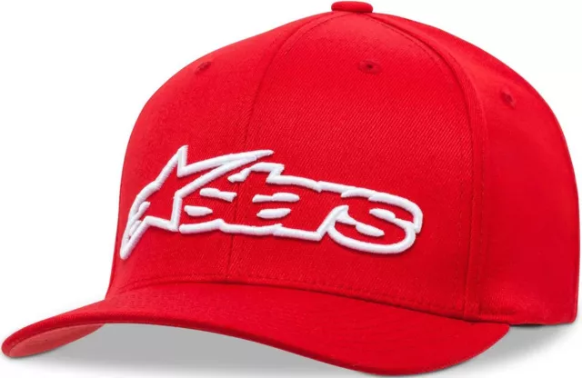 Alpinestars Blaze Flexfit Hat-Red/White-L/XL -  Mens Lid Cap