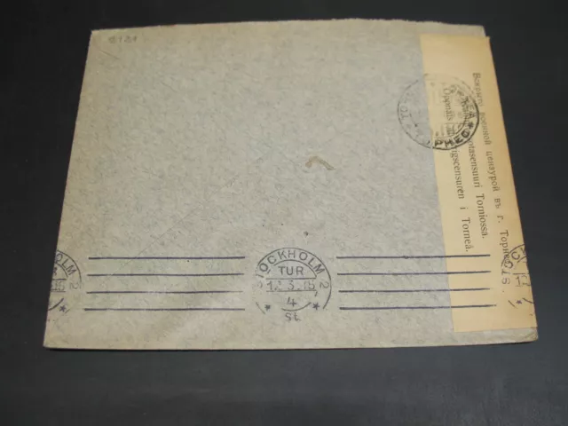 Russia Finland 1915 censored cover to sweden *2131