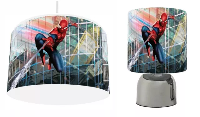 SPIDER-MAN   choose from Ceiling Light Shade  11"  , Touch Lamp, or Bundle