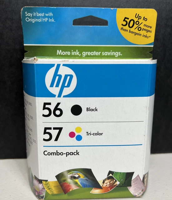 NEW SEALED Genuine HP 56 / 57Ink Cartridges Combo Pack - Expired 2010