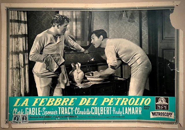 LA FEBBRE DEL PETROLIOLobby card fotobusta originale Clark Gable