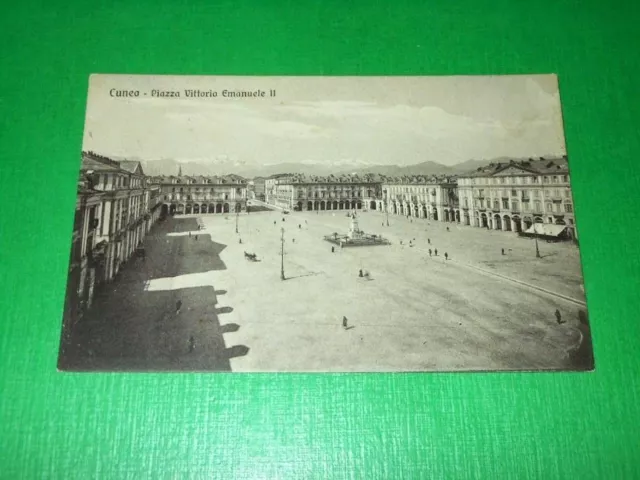 Cartolina Cuneo - Piazza Vittorio Emanuele II 1915 ca.