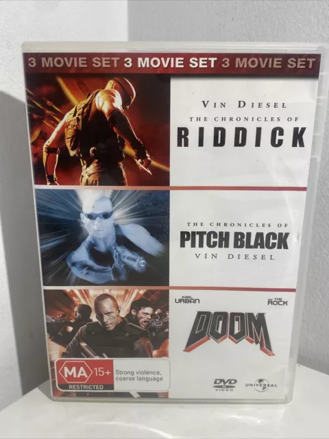 Chronicles Of Riddick  / Doom  / Pitch Black  (DVD, 2004) Vin Diesel