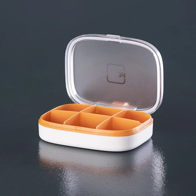 Caja de píldoras duradera amplia aplicación resistente al desgaste Ps estuche organizador de píldoras 2 colores