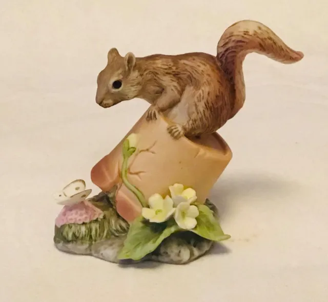 Vintage Maruri, Dornbecker, China  Ornament  Squirrel With Butterfly