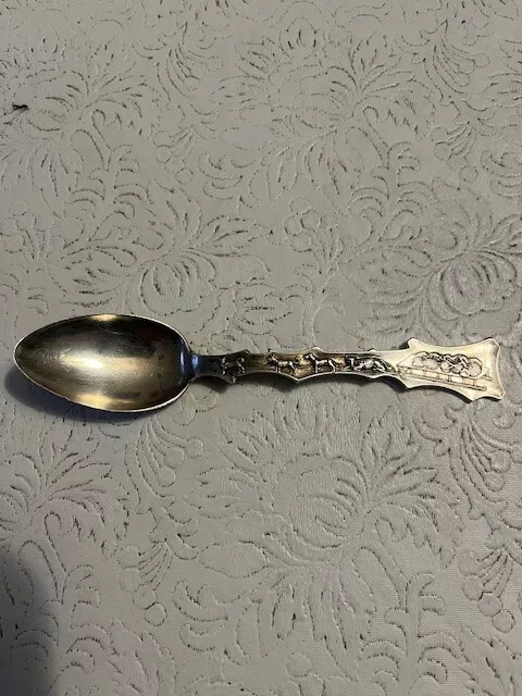 Sterling Silver Souvenir Spoon, Dog Sledding