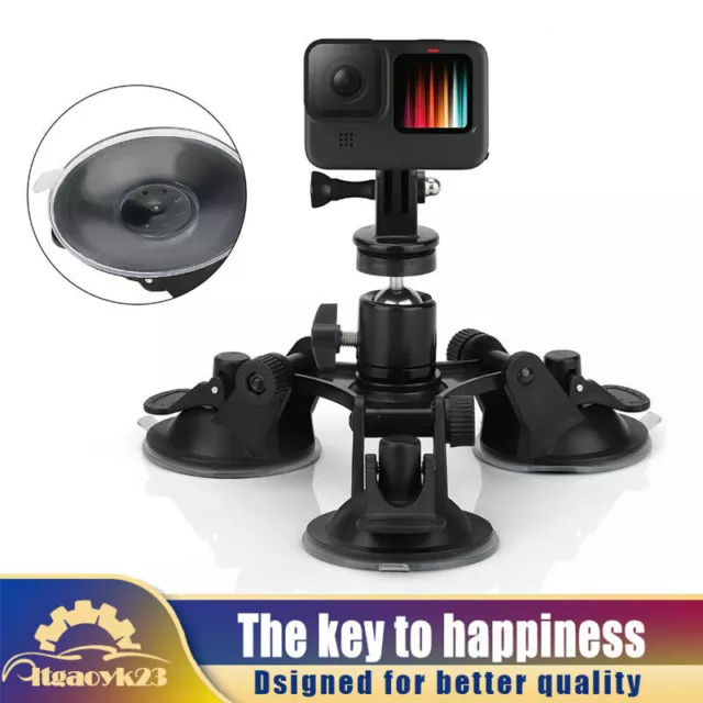 Car Mount Windshield Motion Vehicle Attach Triple Suction Camera Mount Holder UK