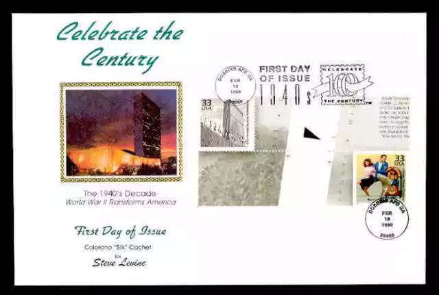 United Nations Press Sheet First Day Cover - Vertical Gutter Block