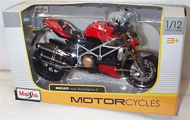 Ducati Mod streetfighter S red & black Motorbike 1-12 scale New in box