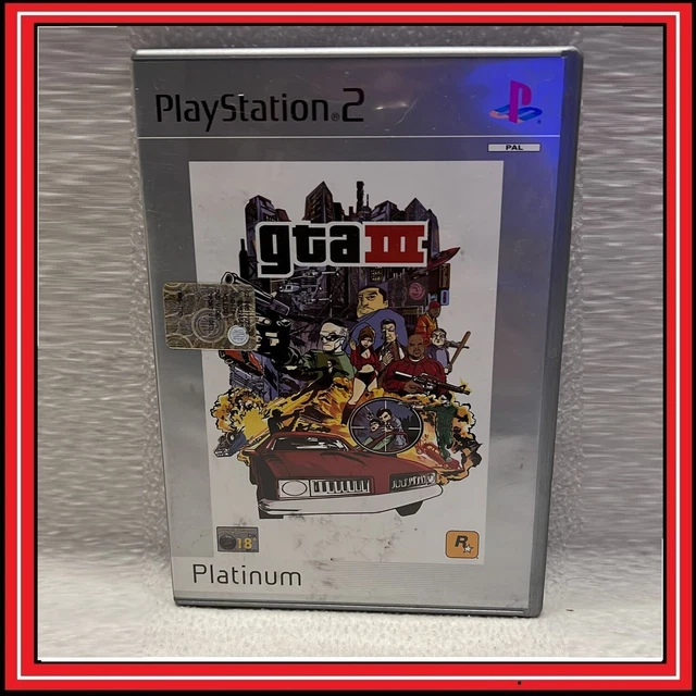GTA Grand Theft Auto 3 III Platinum per PS2 Sony Playstation 2 PAL Ita Rockstar