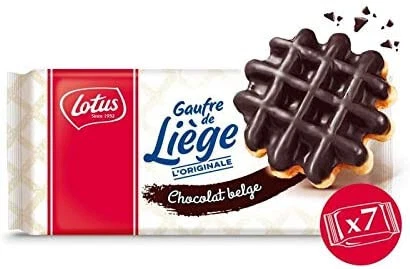 LOT DE 4 - LOTUS - Gaufres de liège au chocolat - paquet de 363 g