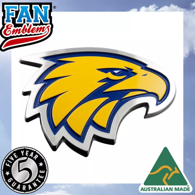 Fan Emblems West Coast Eagles 3D Chrome AFL Supporter Badge