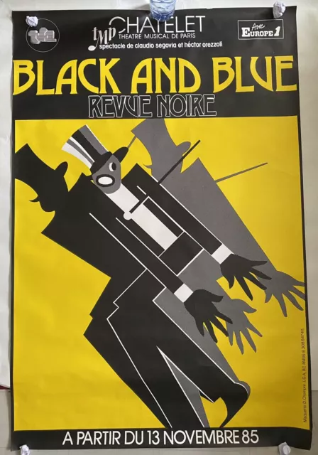 Affiche originale Black and Blue revue Noire