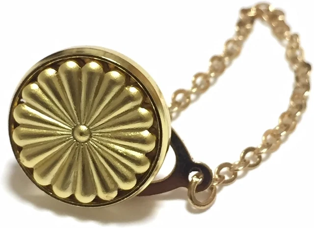 Ree & Mee Crisantemo Crest Distintivo Spilla Badge Distintivo Vincolo Clip Ti