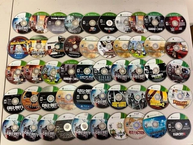 Lot Of 50 DAMAGED NON WORKING Games PS4 XBOX 360 Xbox One Minecraft GTA F