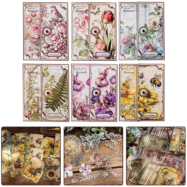 Star Fantasy – 180 Fogli Di Carta Per Scrapbooking Vintage Con Tema Celeste, 6 Disegni, Con Nastro Adesivo Incluso – Ideale Per Diario, Junk Journal E Creazioni Fai Da Te - 6