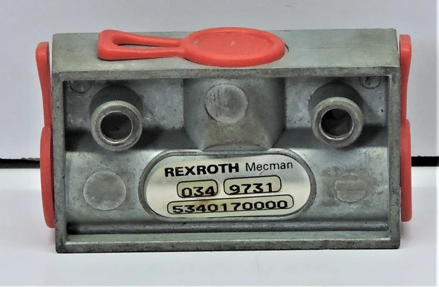 Rexroth Bosch Mecman 034 9731 Valve 5340.170.000 Block Pneumatic Shuttle Valve