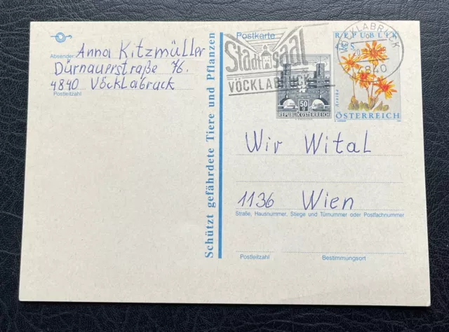 Austria 1993 - used postal stationery postcard