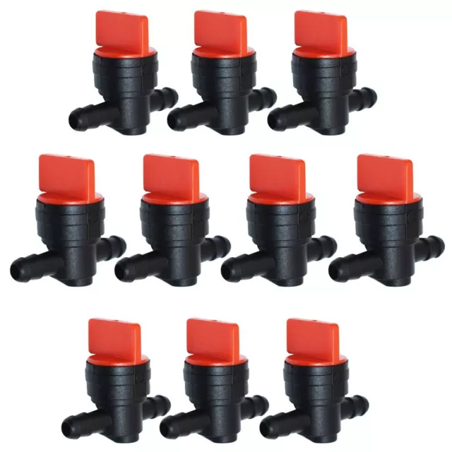 10pc 1/4" Straight In-Line Gas Motorcycle Fuel Shut-off / Cut-off Valves Petcock