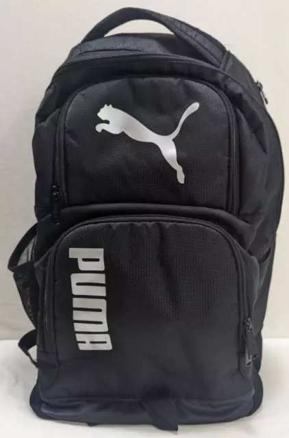 Puma Multipocket Backpack Black Padded 15" Laptop Water Bottle Organizer Pocket