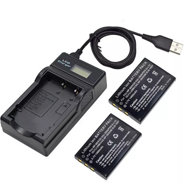 2 Battery +LCD USB Charger For Y82Li FNB-82Li Yaesu VX-2 VX-2E VX-2R VX-3R VX-3E