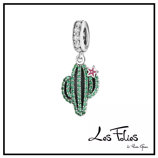 Charm Cactus en Argent 925 - Les Folies (Modèle Pandora)