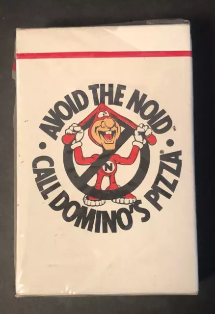 Sealed Call Domino's Pizza Avoid The Noid Playing Card Deck NOS New Vtg Food Old