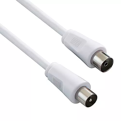 PremiumCord TV M/F, 75 Ohm, 3m câble coaxial IEC Blanc - Câbles coaxiaux ( 3 m,