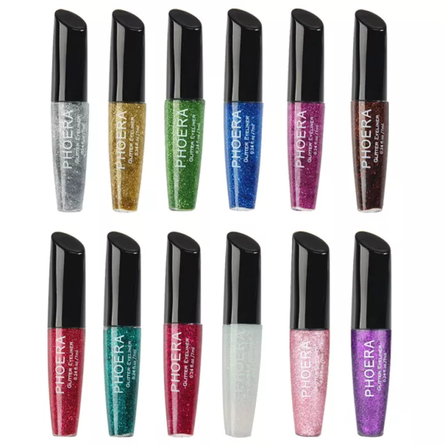 PHOERA® Glitter Eyeliner Long Lasting Liquid Sparkly Makeup Eye Shadow Eye Liner