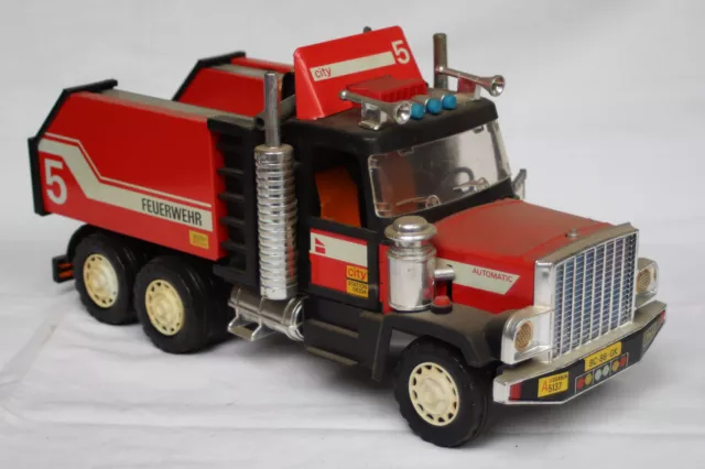 TRUCK ATLAS DDR-Spielzeugauto Feuerwehrauto ca. 32 cm Ostalgieware vor 1990