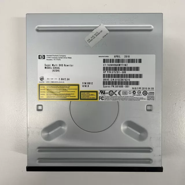 HP GH40L CD DVD±RW SATA Rewriter DL Optical Drive 575781-500 581600-001 F/W RB12