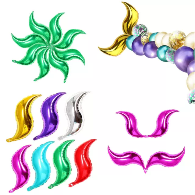 S-shaped Mermaid DIY Tail Foil Balloons Aluminum  Baby Shower Wedding Birthday