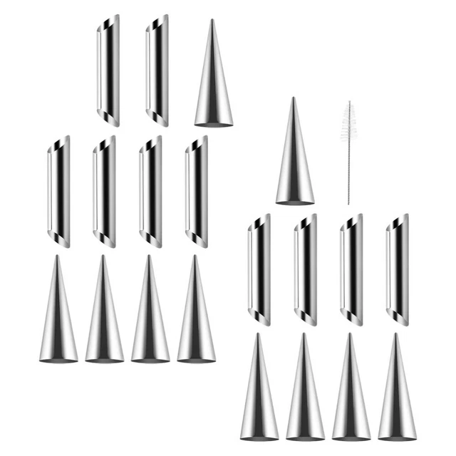 12 Stampini Per Cannoli In Acciaio Inox - Per Pasticceria E Croissant - Foto 8