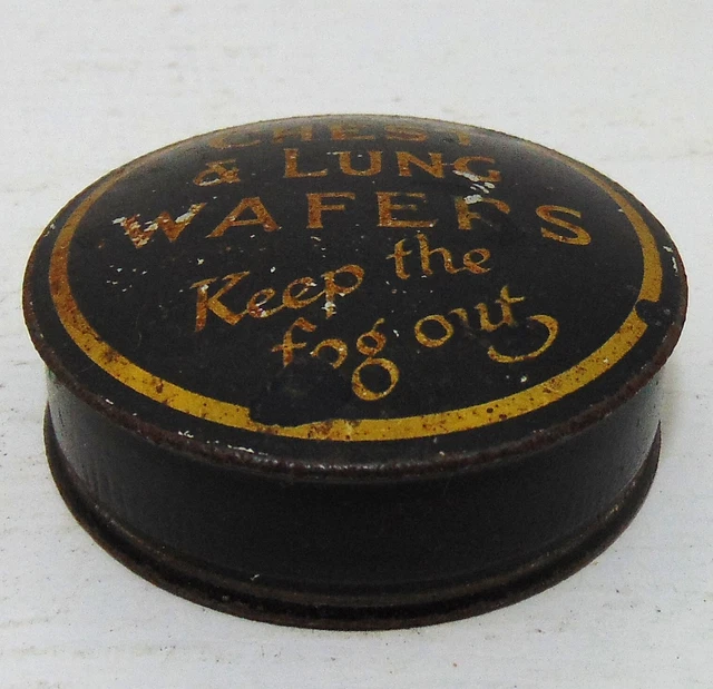 Potter's Chest & Lung Wafers / Catarrh Pastilles Advertising Tin c1910-20's