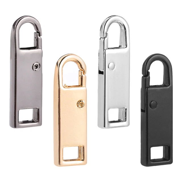 4 Pcs Zipper Extenders Bag Zipper Slider Removable Labels Leather Puller