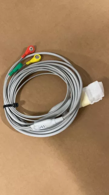 Zoll EKG Kabel, Neu, 3-Polig, M-E-, und R Series, mit Druckknöpfen