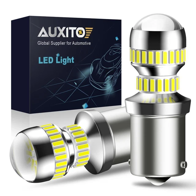 2X AUXITO 1156 BA15S 7506 LED Back up Reverse Indicator Light Bulb Free Return